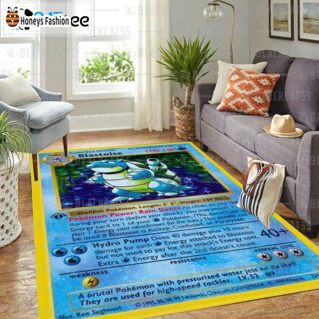 Pokemon Blastoise Card Rug Carpet