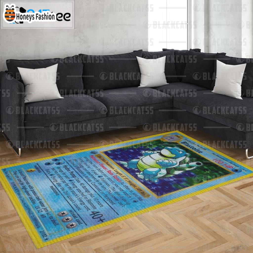 Pokemon Blastoise Card Rug Carpet