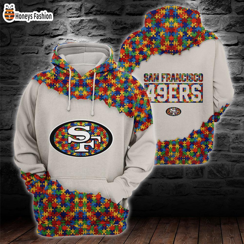 San Francisco 49ers NFL Autism 3d Hoodie Tshirt