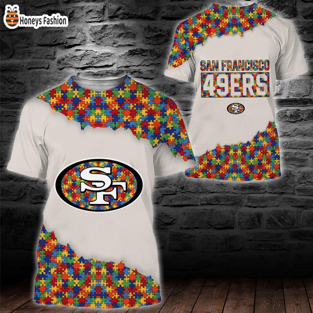 San Francisco 49ers NFL Autism 3d Hoodie Tshirt