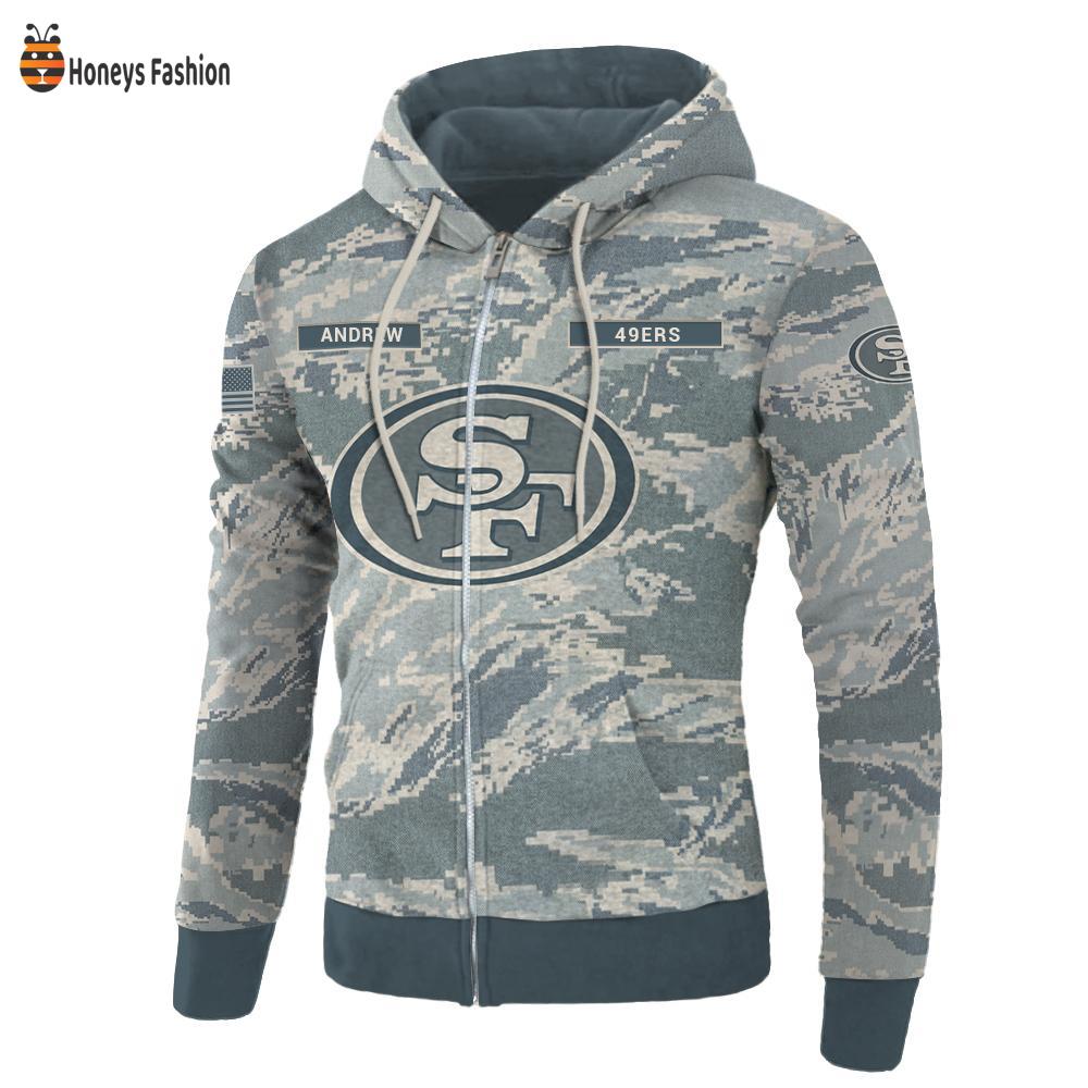 San Francisco 49ers U.S Air Force ABU Camouflage Personalized T-Shirt Hoodie