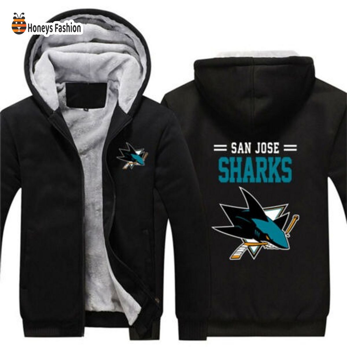 San Jose Sharks NHL 3D Fleece Hoodie