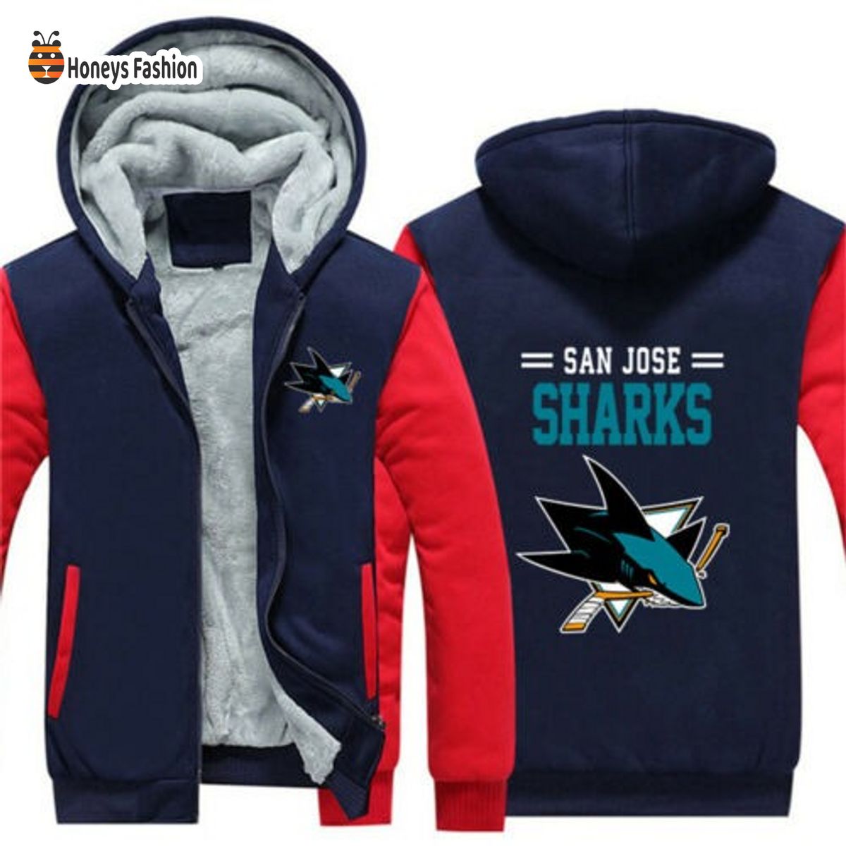 San Jose Sharks NHL 3D Fleece Hoodie