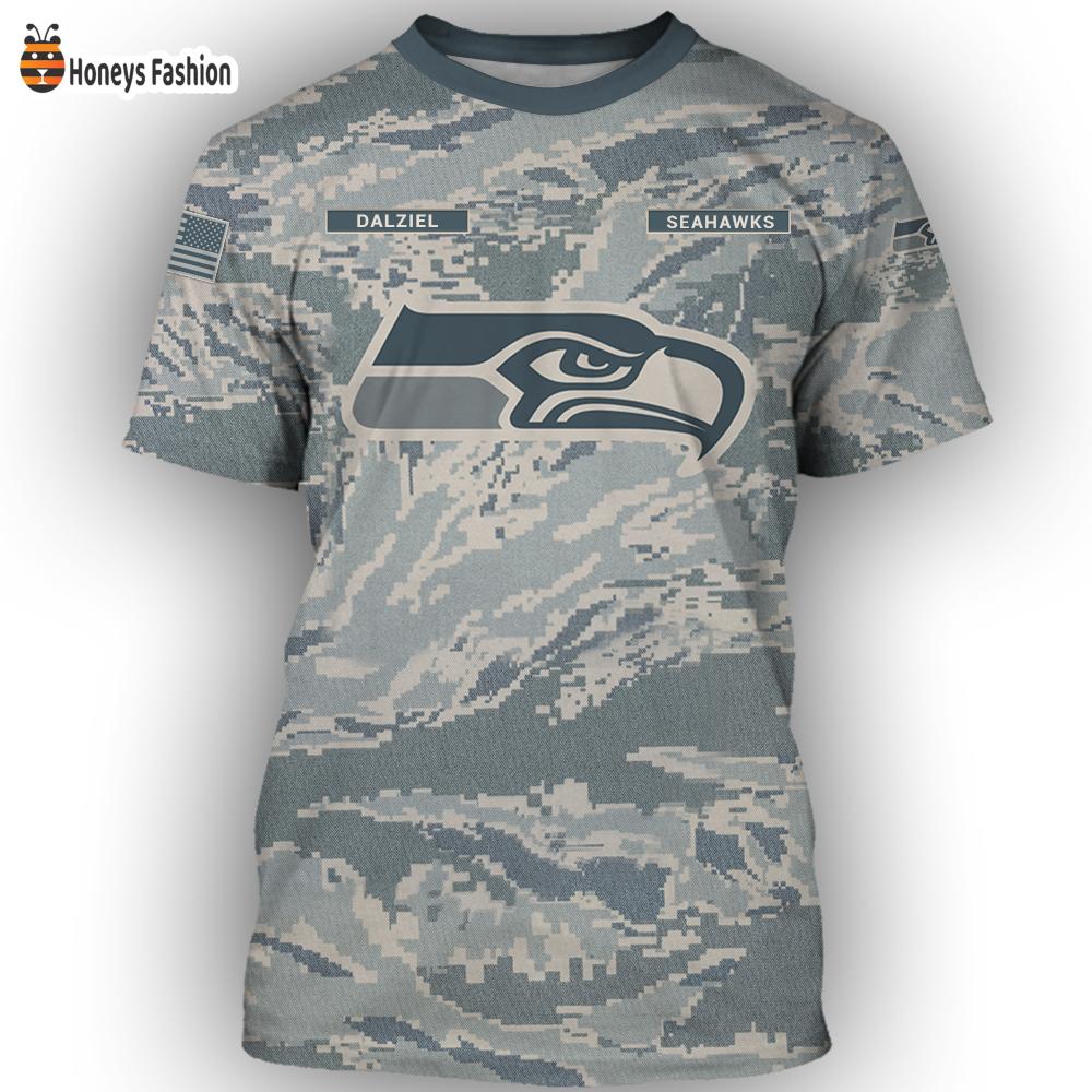 Seattle Seahawks U.S Air Force ABU Camouflage Personalized T-Shirt Hoodie