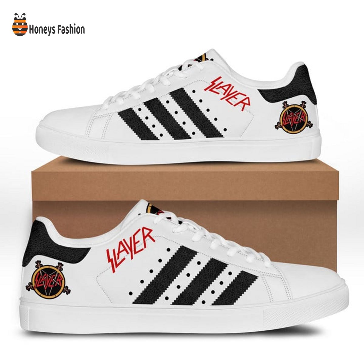Slayer Band White Ver 2 Stan Smith Low Top Shoes
