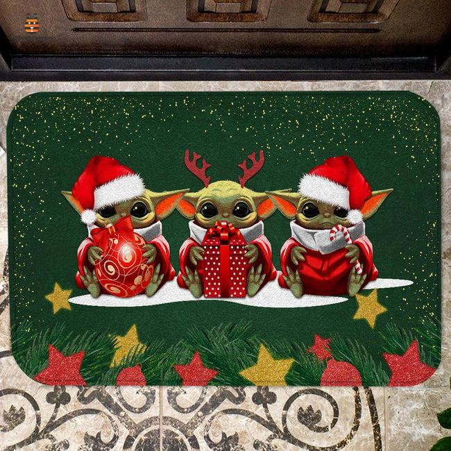 Star Wars Adorable Baby Yoda Christmas Doormat
