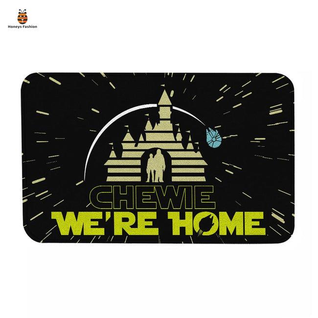 Star Wars Chewie We're Home Black Doormat