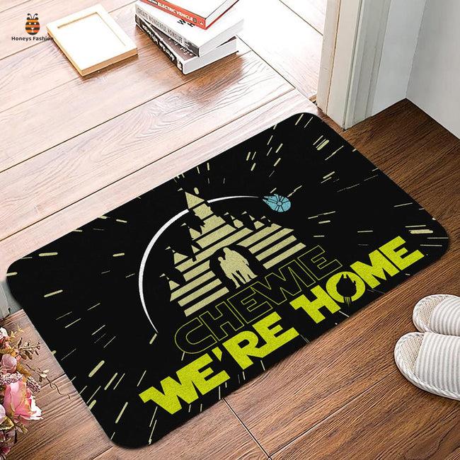 Star Wars Chewie We're Home Black Doormat