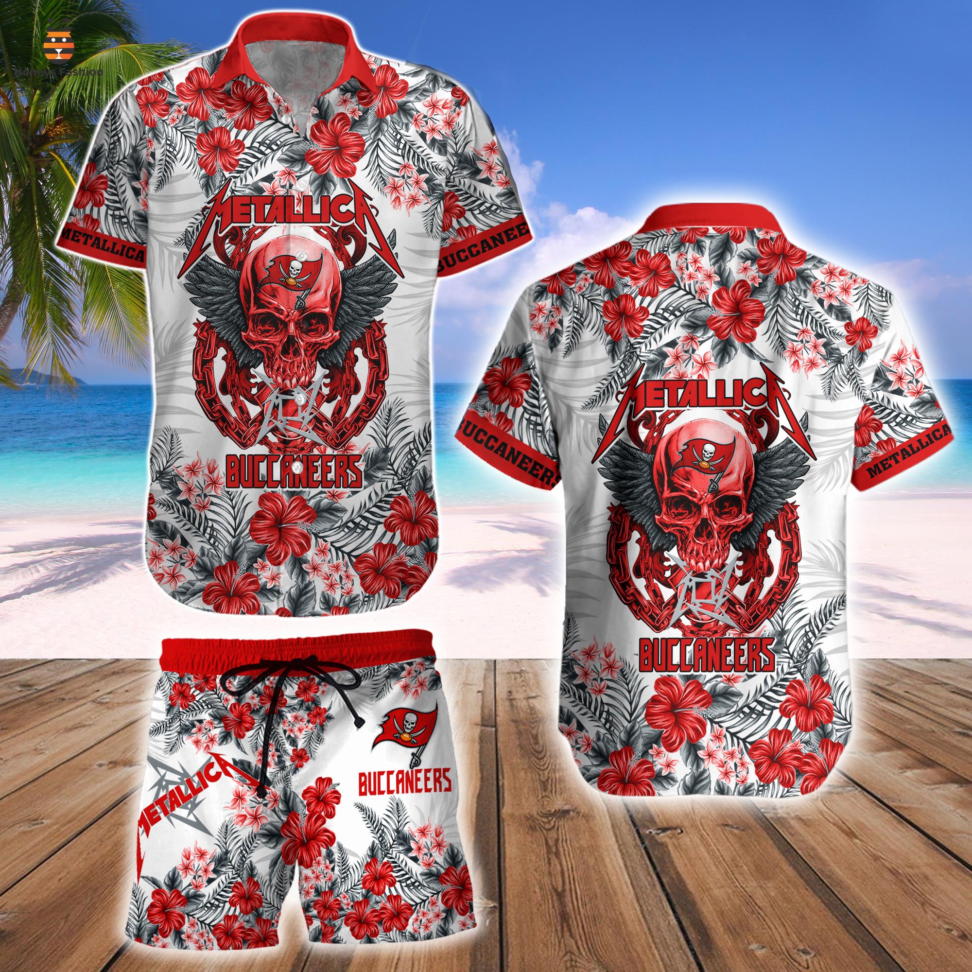 Tampa Bay Buccaneers Metallica Hawaii Shirt And Short