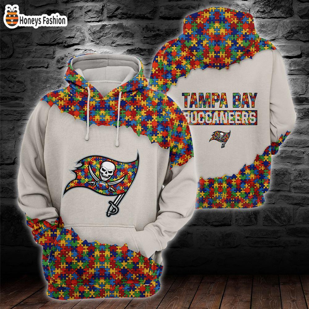 Tampa Bay Buccaneers NFL Autism 3d Hoodie Tshirt