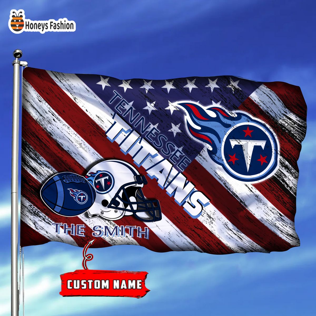 Tennessee Titans Custom Name Personalized Flag