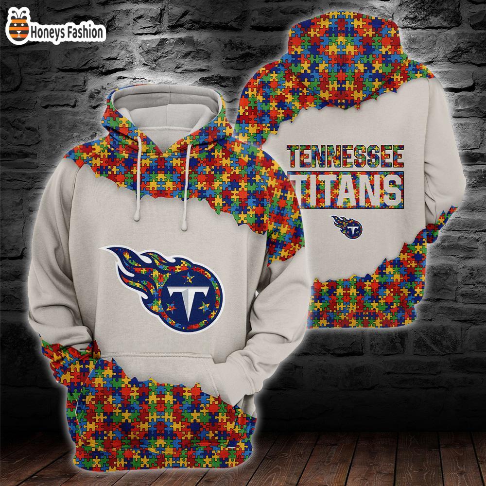 Tennessee Titans NFL Autism 3d Hoodie Tshirt