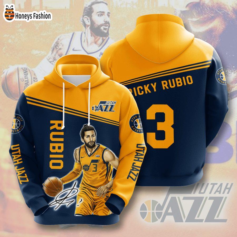 Utah Jazz Ricky Rubio NBA 3D Hoodie