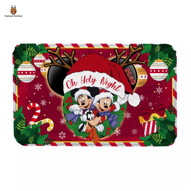 Walt Disney Mouse Oh Holy Night Christmas Doormat