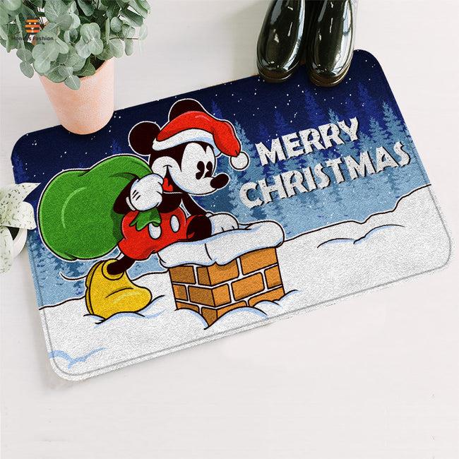 Walt Disney Santa Mickey Mouse Merry Christmas Doormat