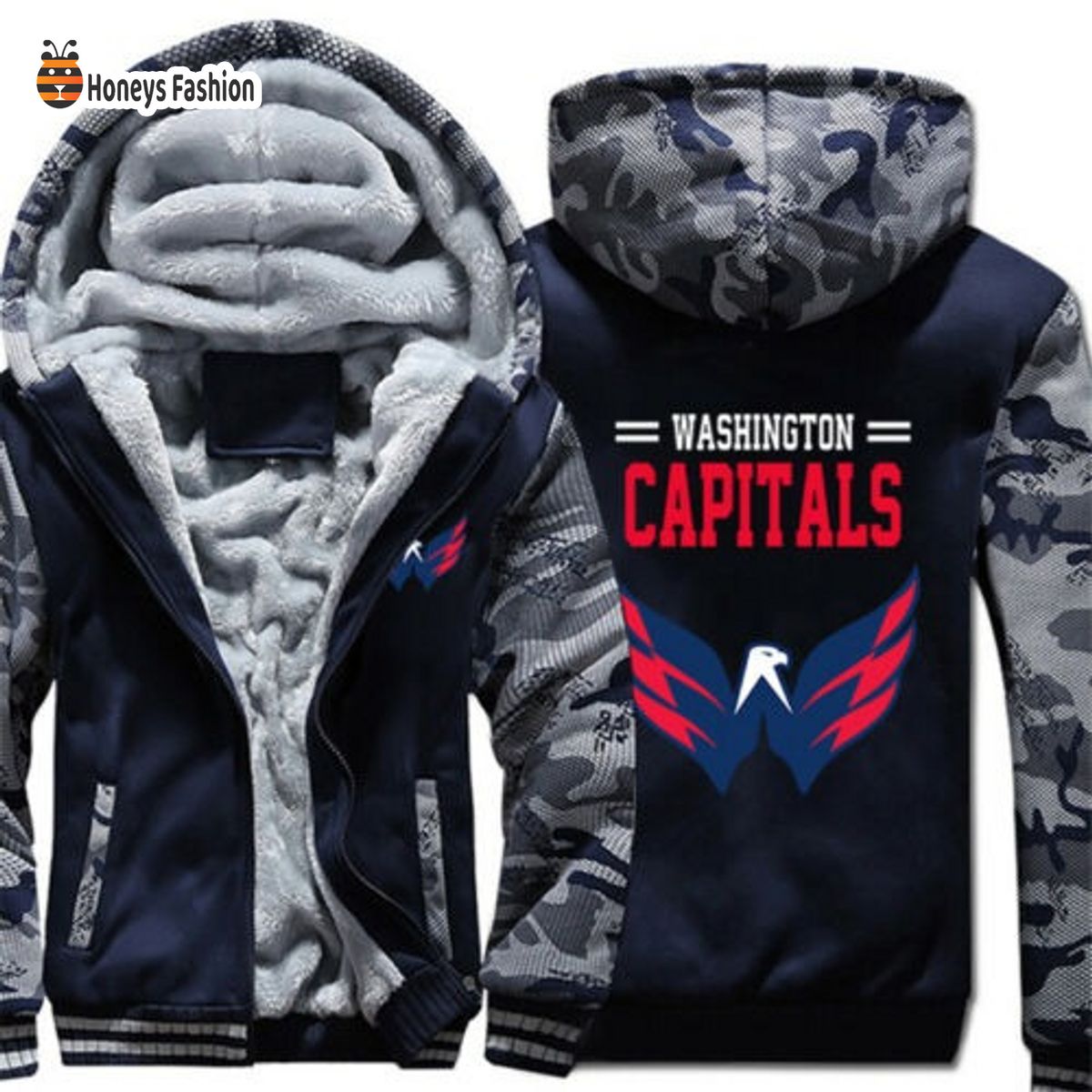Washington Capitals NHL 3D Fleece Hoodie