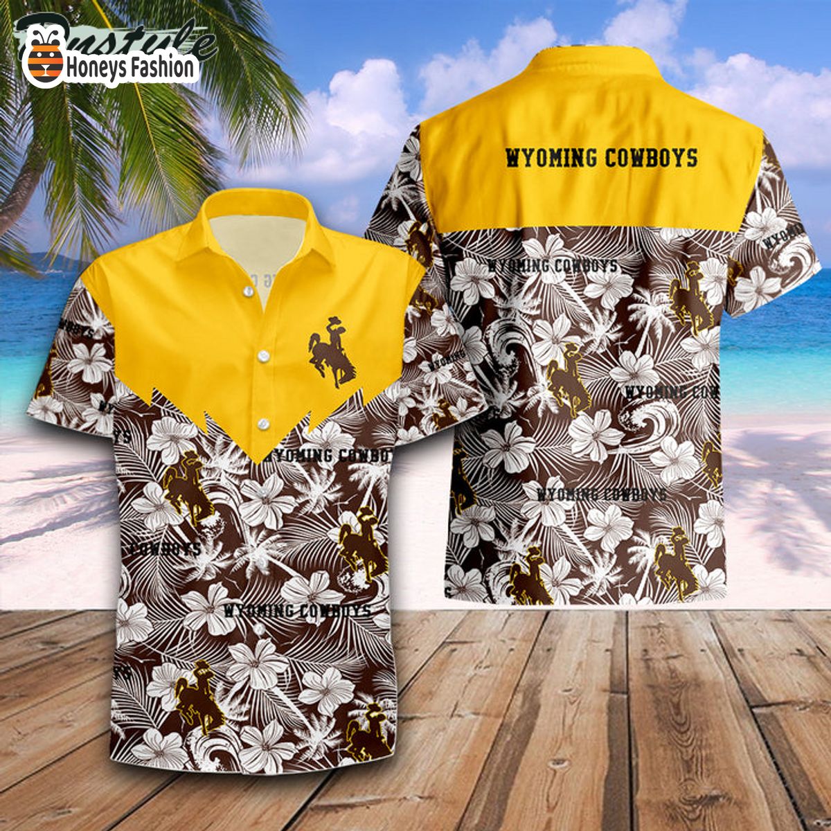 Wyoming Cowboys NCAA Hibiscus Hawaiian Shirt