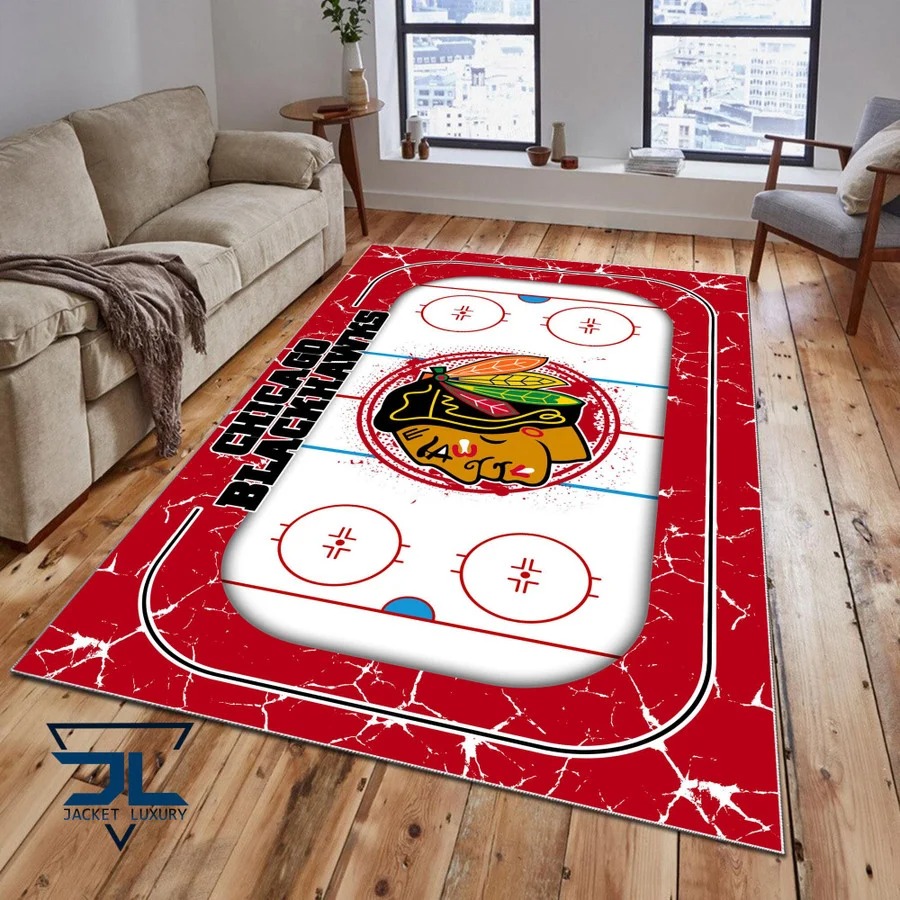 Chicago Blackhawks NHL Rug Carpet