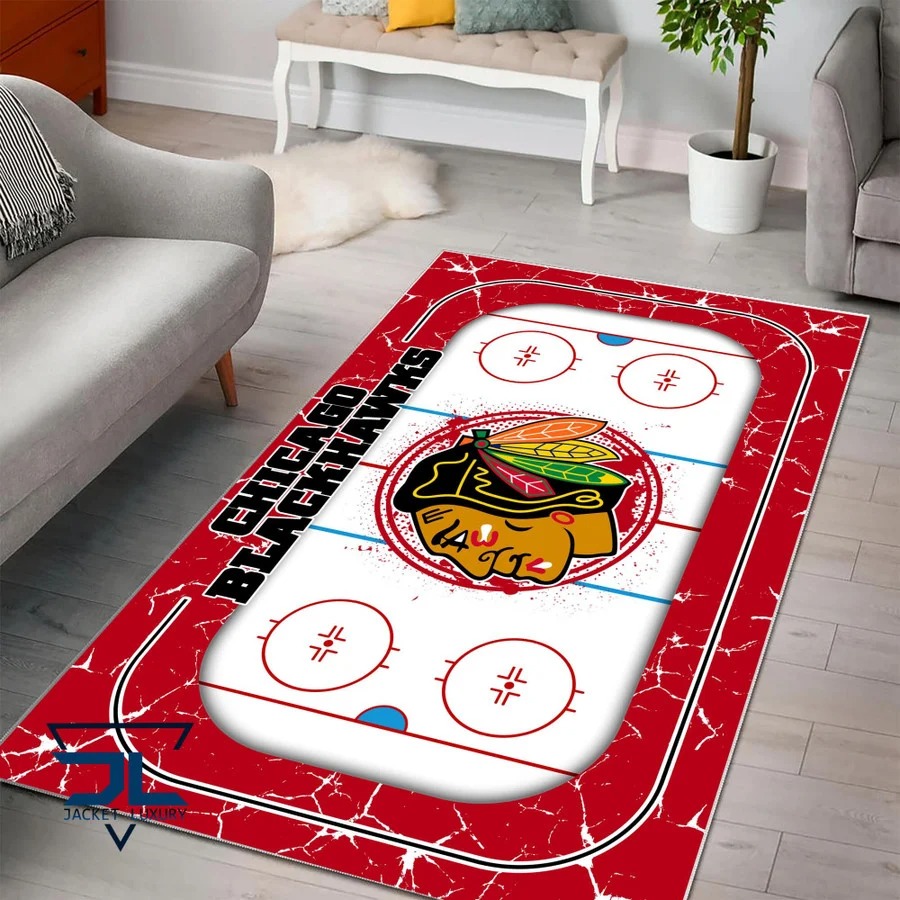 Chicago Blackhawks NHL Rug Carpet