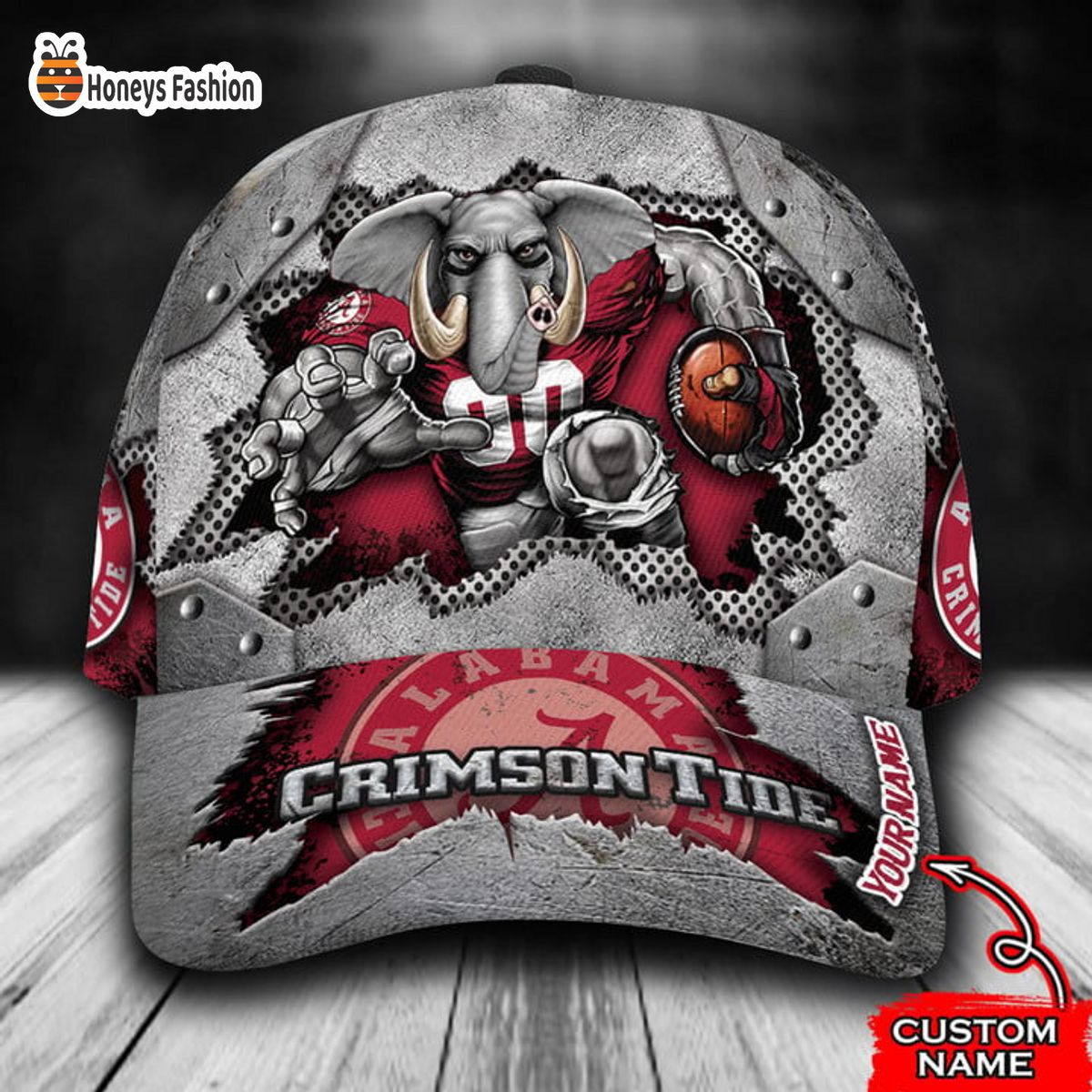 Alabama Crimson Tide mascot custom name classic cap