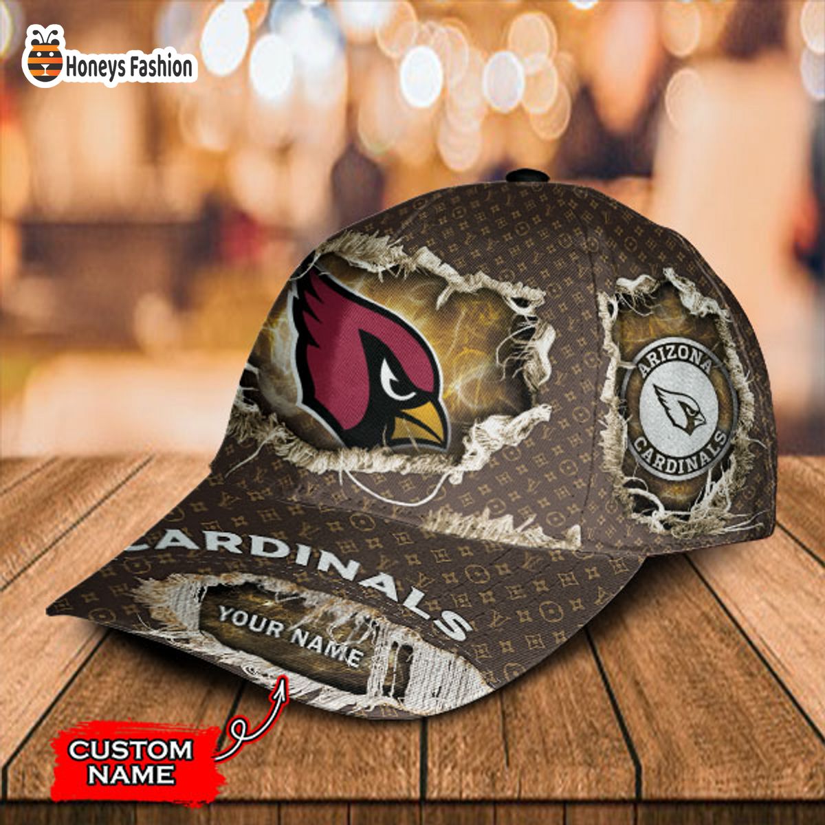 Arizona Cardinals LV Louis Vuitton Custom Name Classic Cap