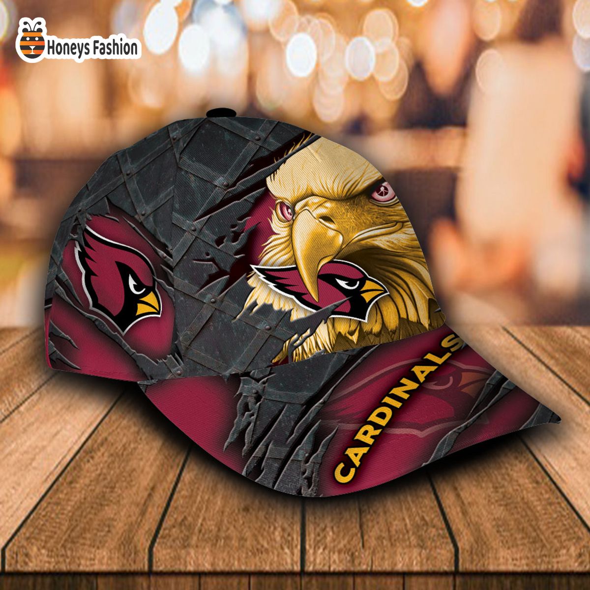 Arizona Cardinals NFL Eagle Custom Name Classic Cap