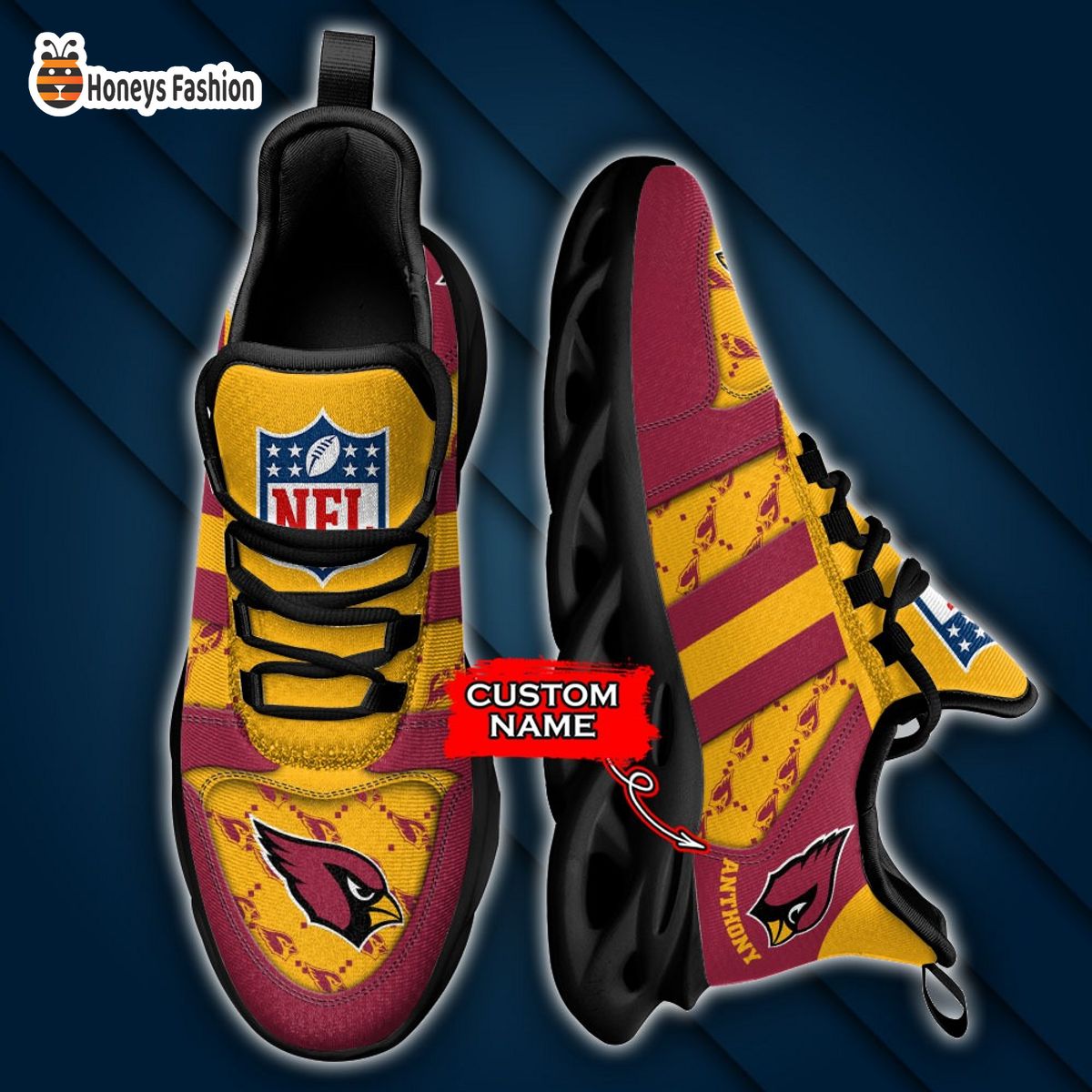 Arizona Cardinals NFL Gucci Personalized Max Soul Shoes