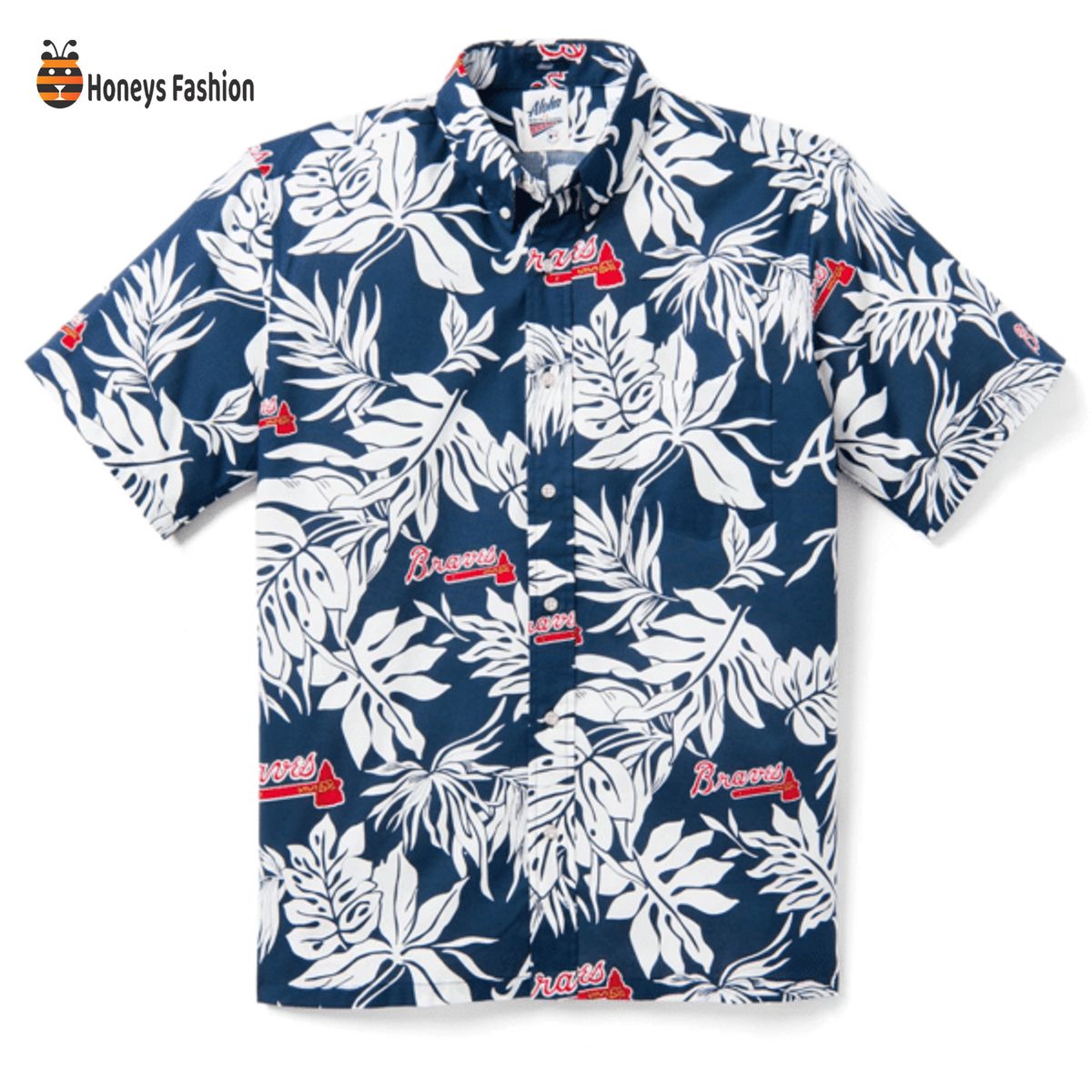 Atlanta Braves Logo Aloha MLB Premium Hawaiian Shirt