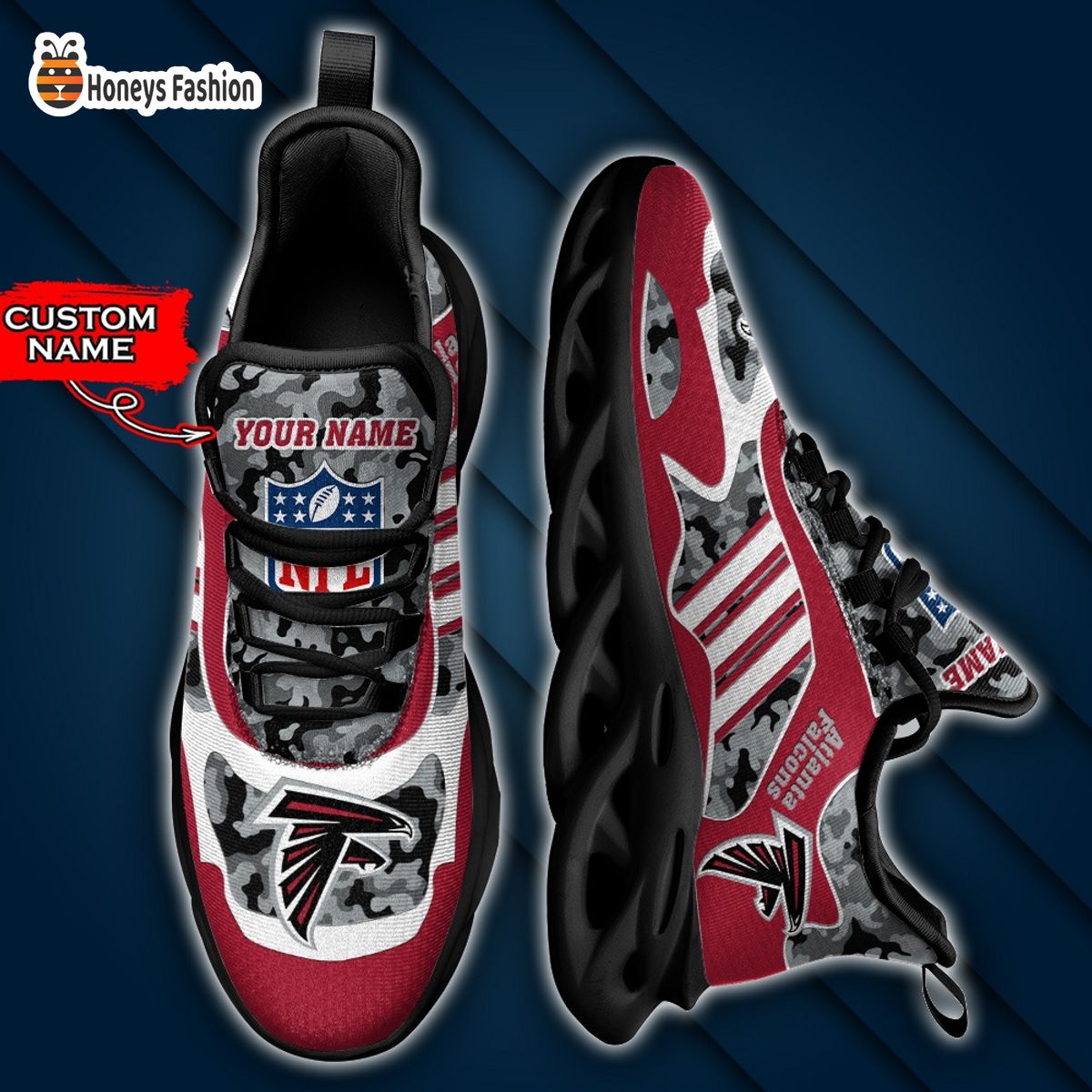 Atlanta Falcons NFL Adidas Personalized Max Soul Shoes