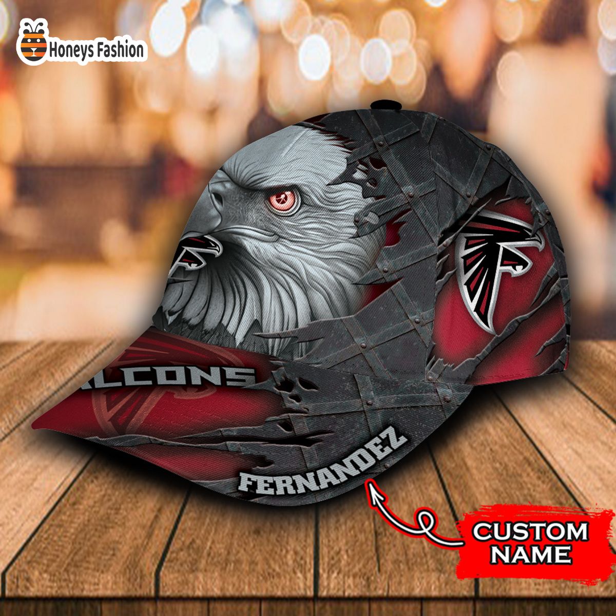 Atlanta Falcons NFL Eagle Custom Name Classic Cap