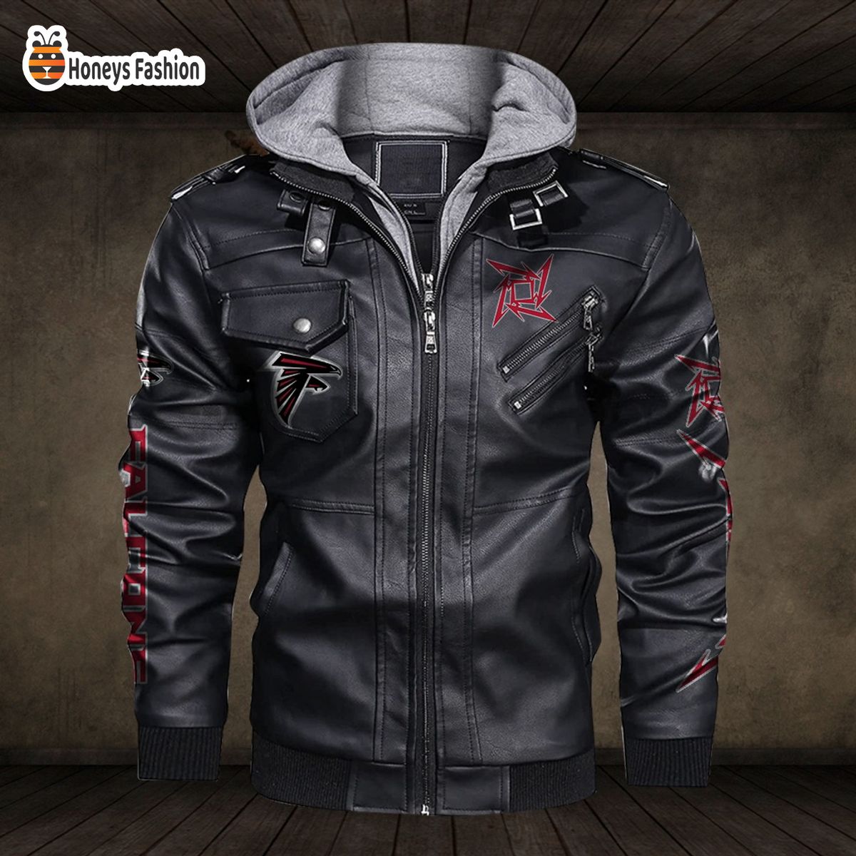 Atlanta Falcons NFL Metallica 2D PU Leather Jacket