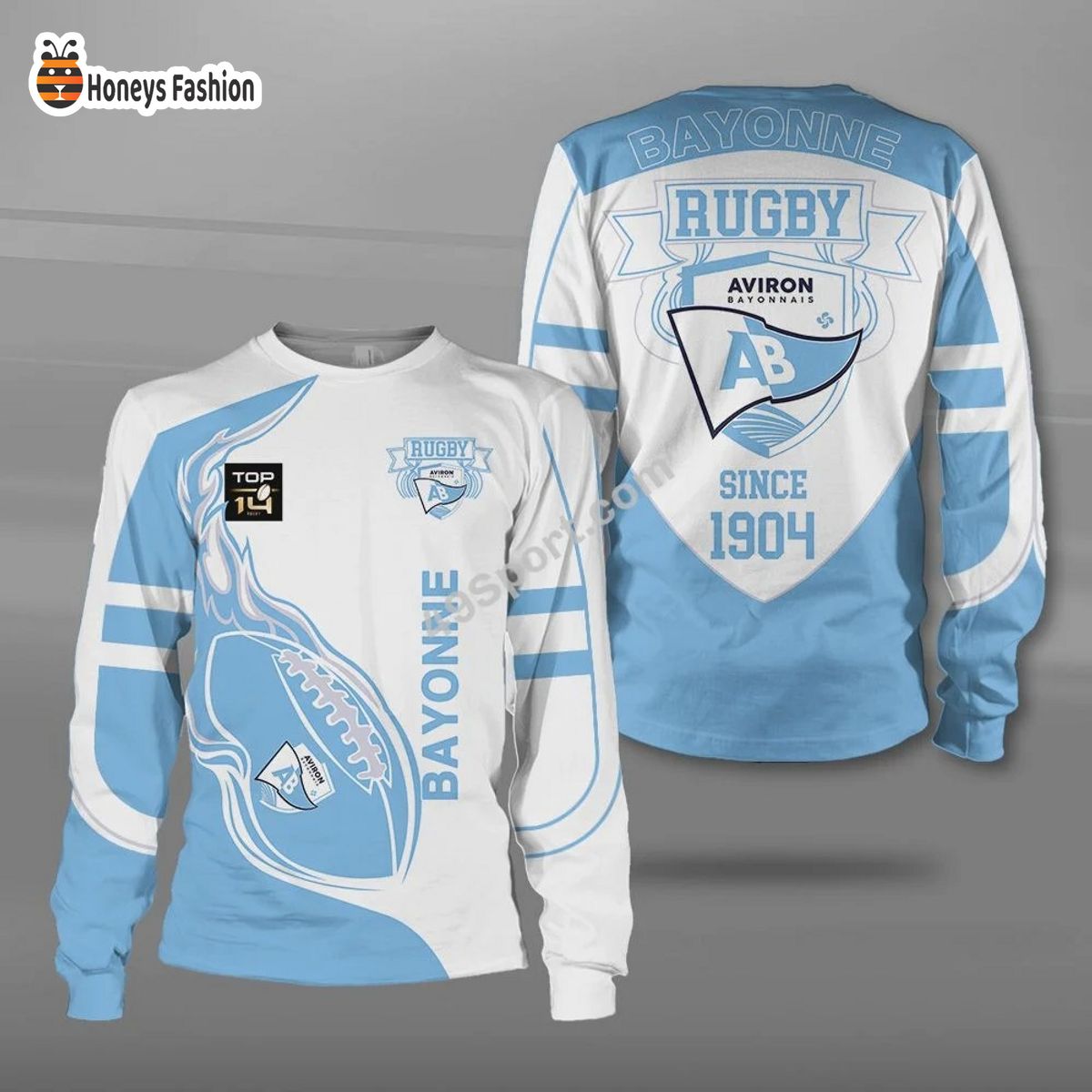 Stade Rochelais Top 14 Rugby 3d hoodie