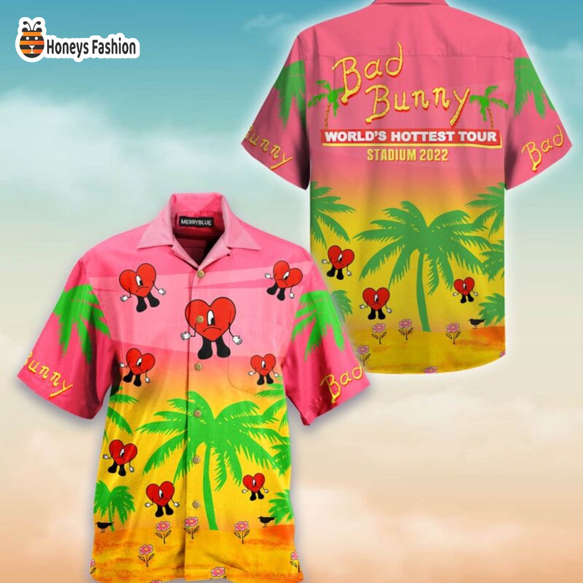 Bad Bunny World’s Hottest Tour Mens Basketball 2022 Hawaiian Shirt