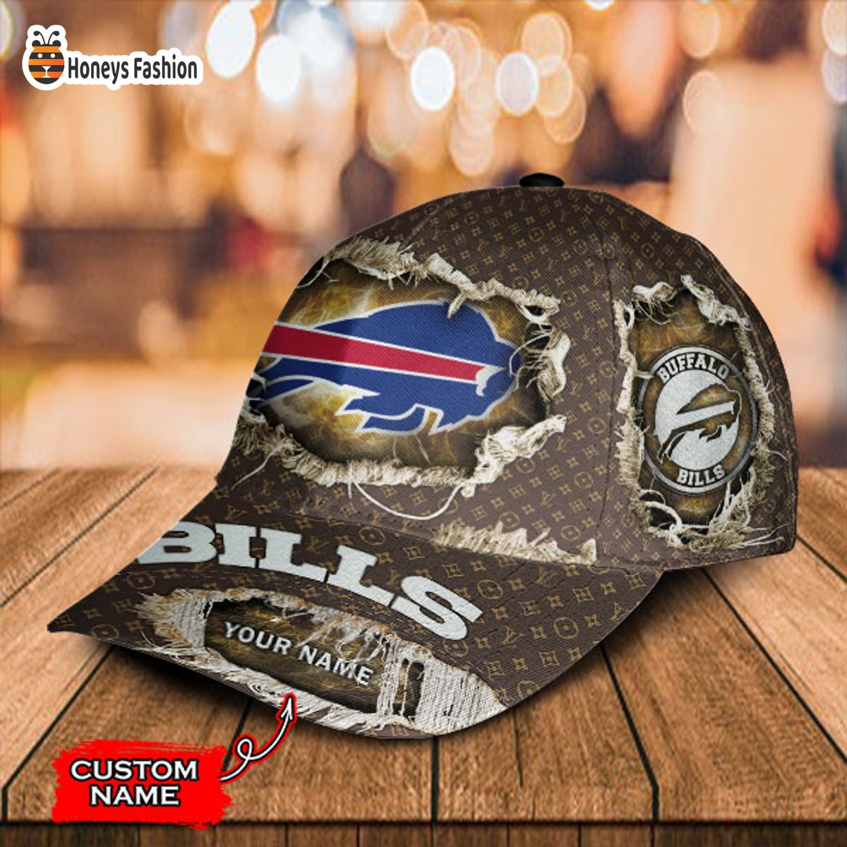 Buffalo Bills LV Louis Vuitton Custom Name Classic Cap