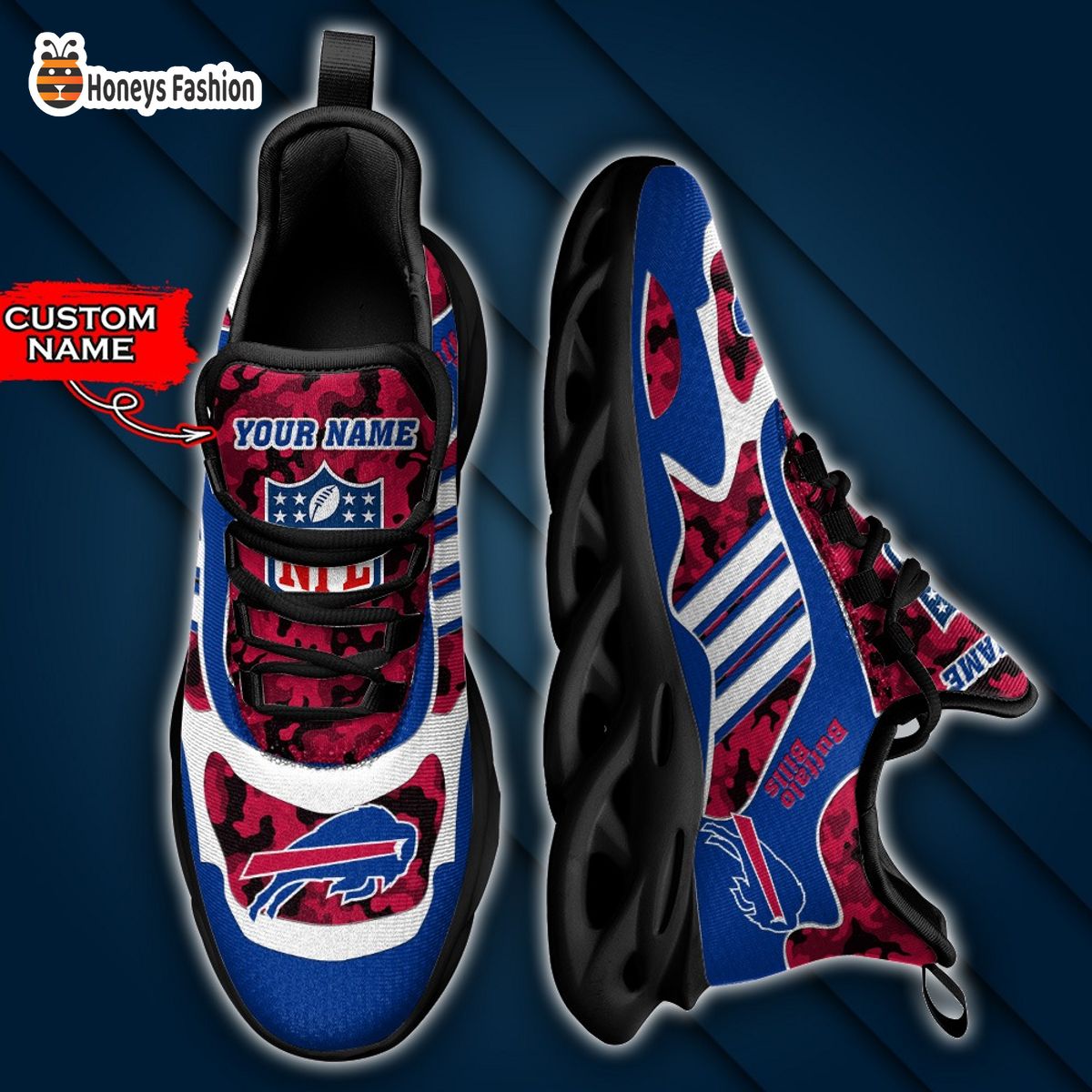 Buffalo Bills NFL Adidas Personalized Max Soul Shoes