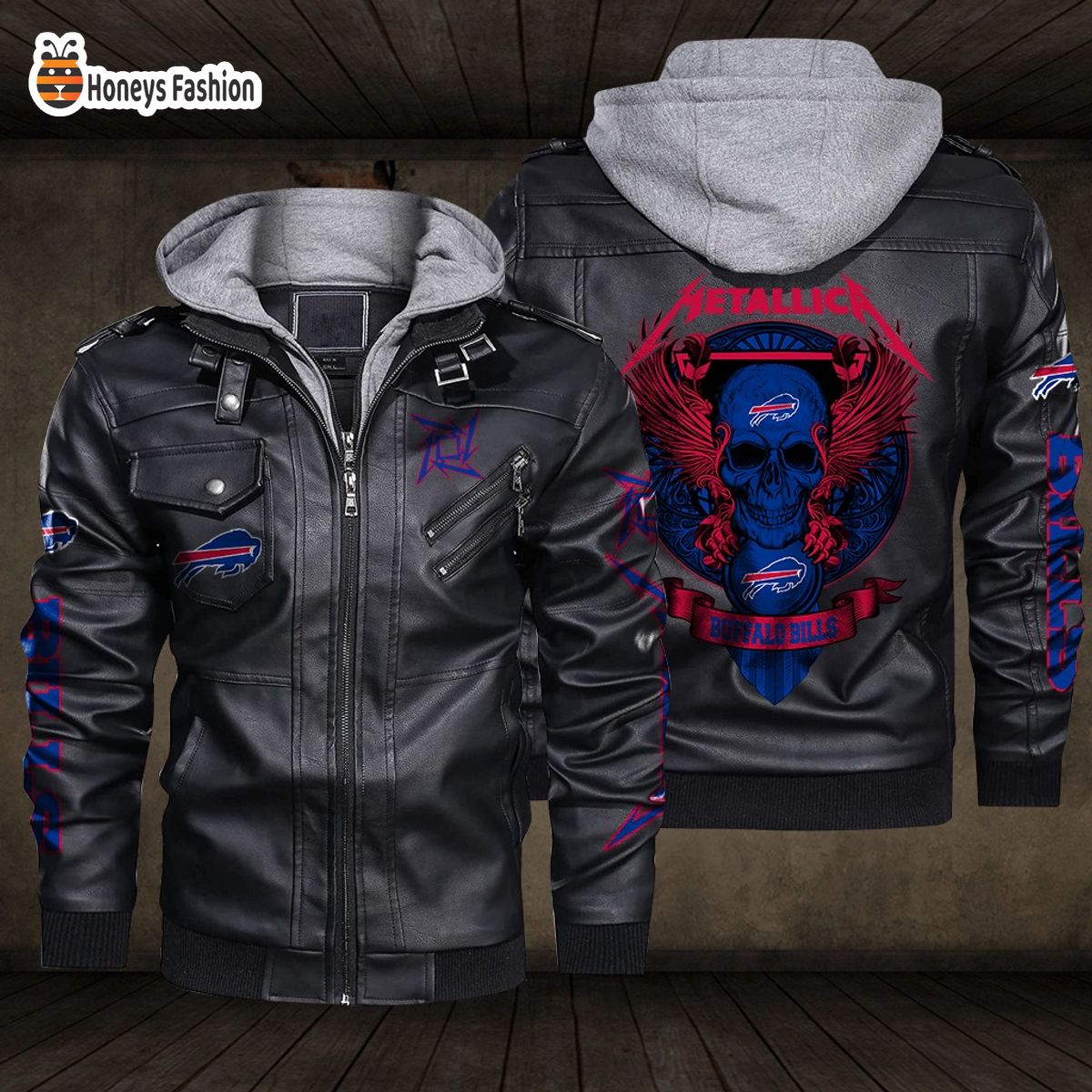 Buffalo Bills NFL Metallica 2D PU Leather Jacket