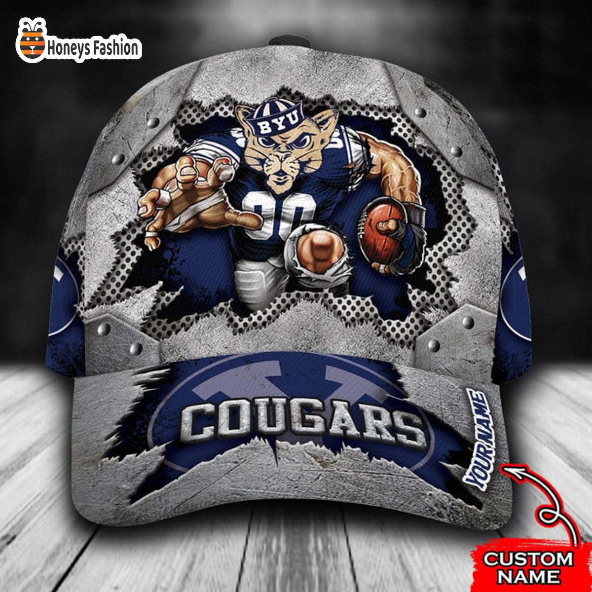 Byu Cougars mascot custom name classic cap