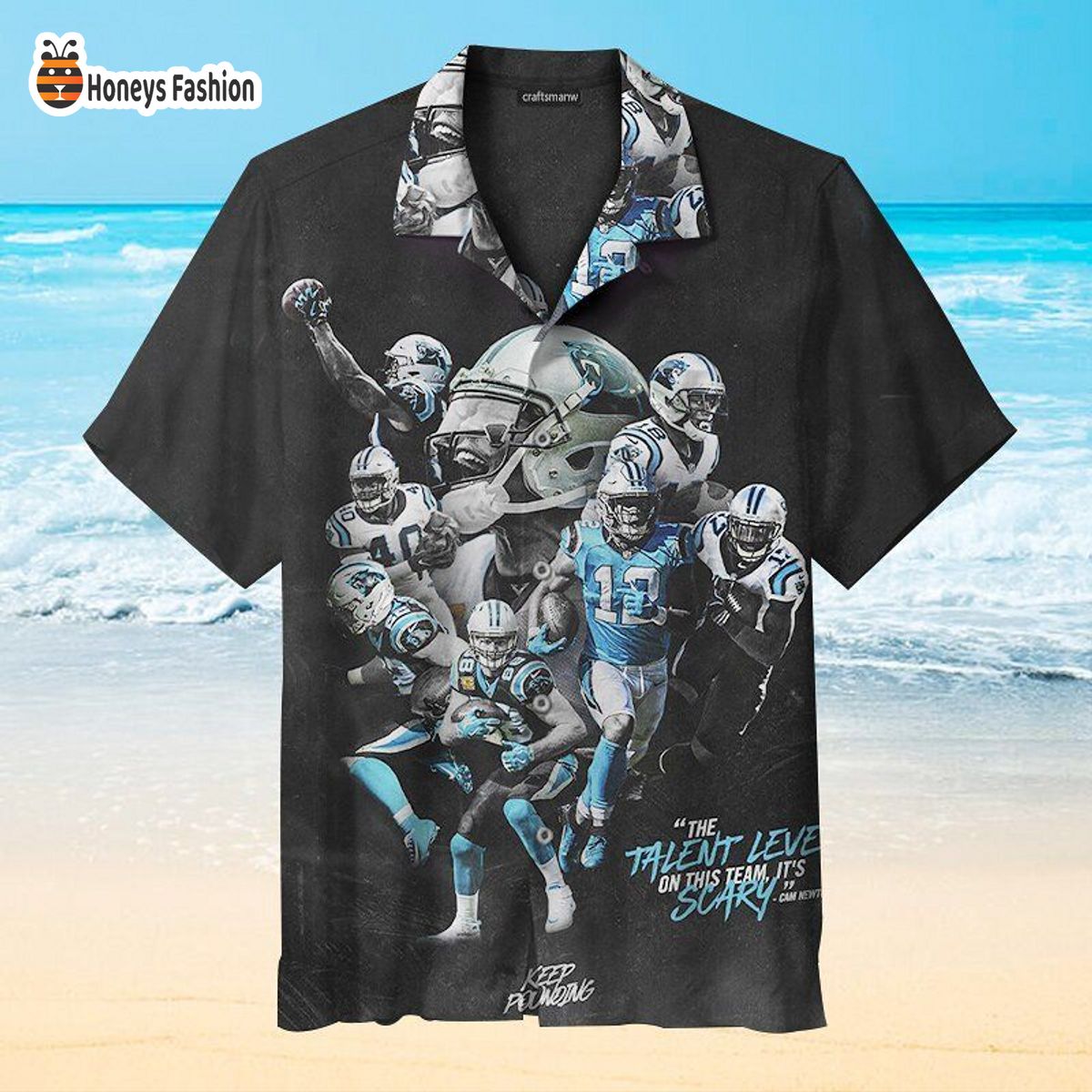 Carolina Panthers Stars NFL Premium Hawaiian Shirt