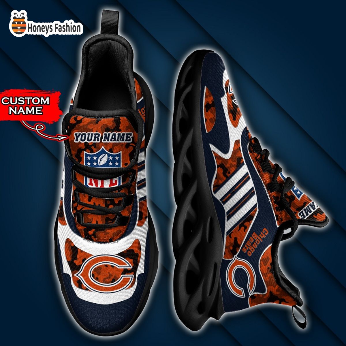 Chicago Bears NFL Adidas Personalized Max Soul Shoes