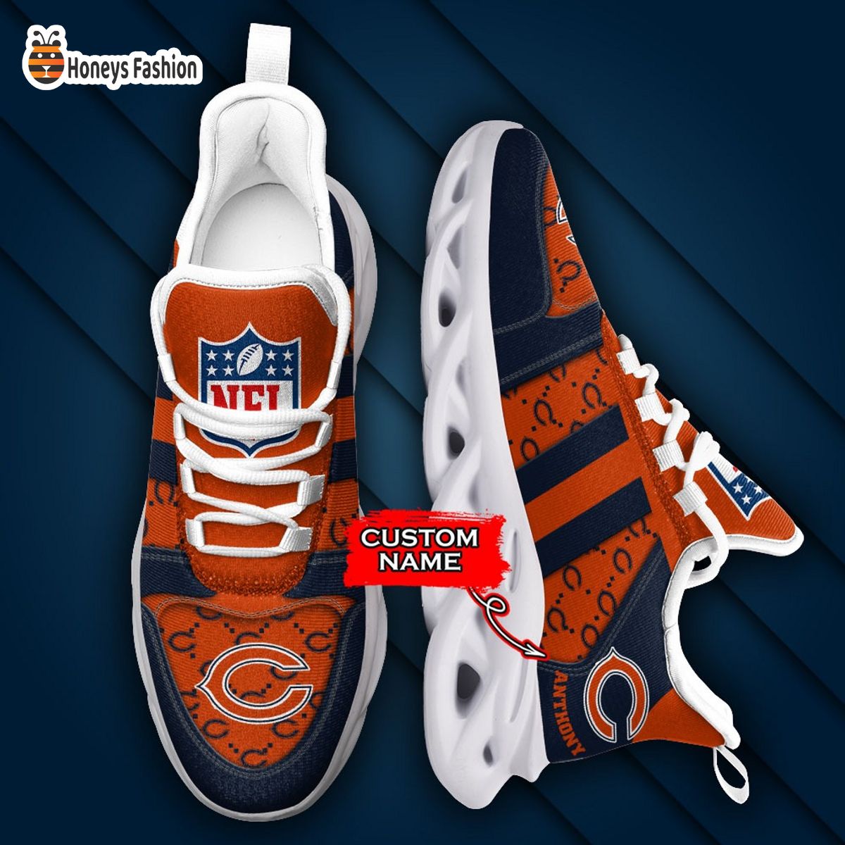 Chicago Bears NFL Gucci Personalized Max Soul Shoes