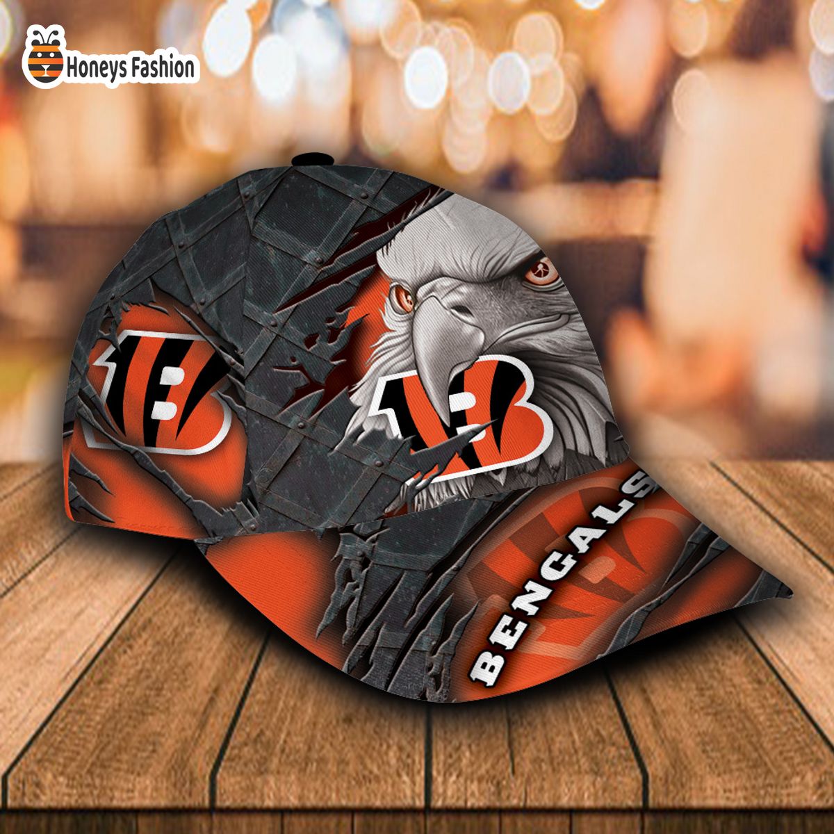 Cincinnati Bengals NFL Eagle Custom Name Classic Cap