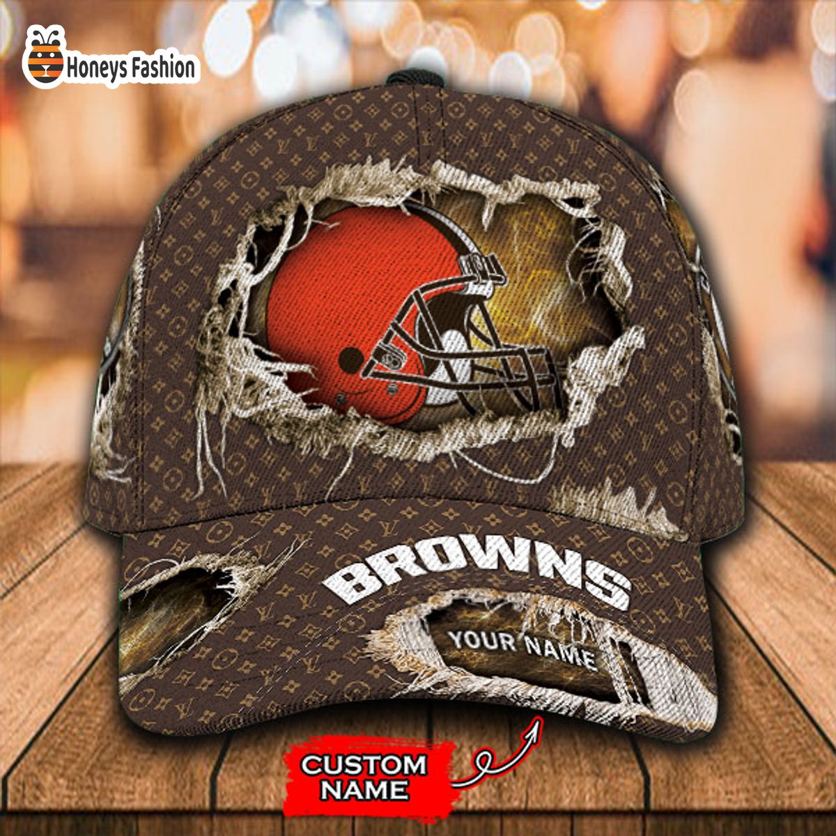 Cleveland Browns LV Louis Vuitton Custom Name Classic Cap