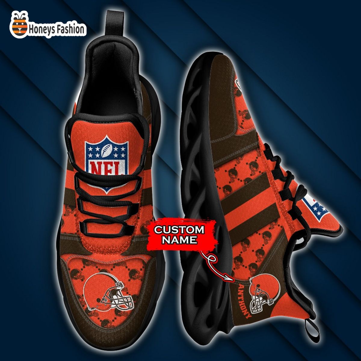 Cleveland Browns NFL Gucci Personalized Max Soul Shoes