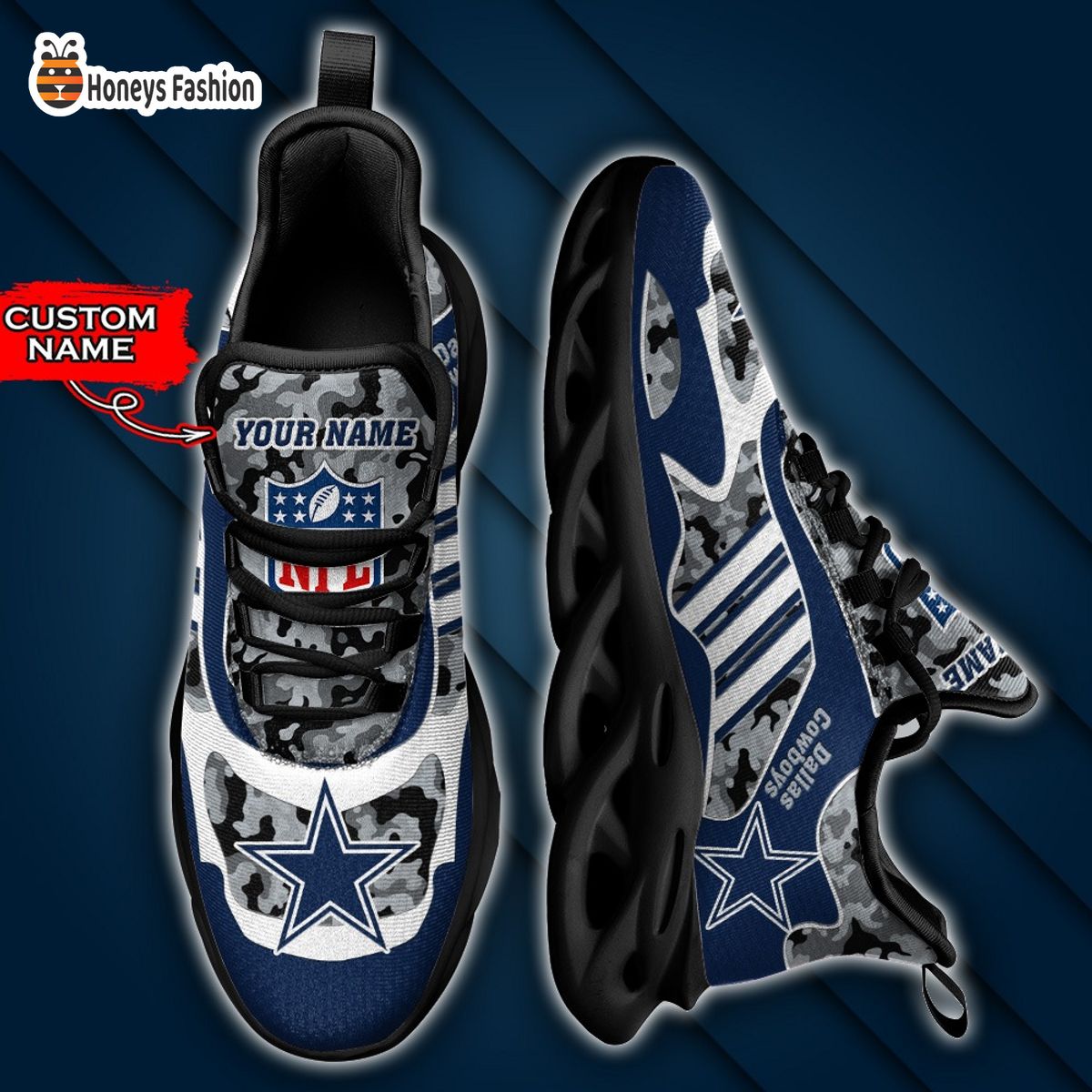 Dallas Cowboys NFL Adidas Personalized Max Soul Shoes