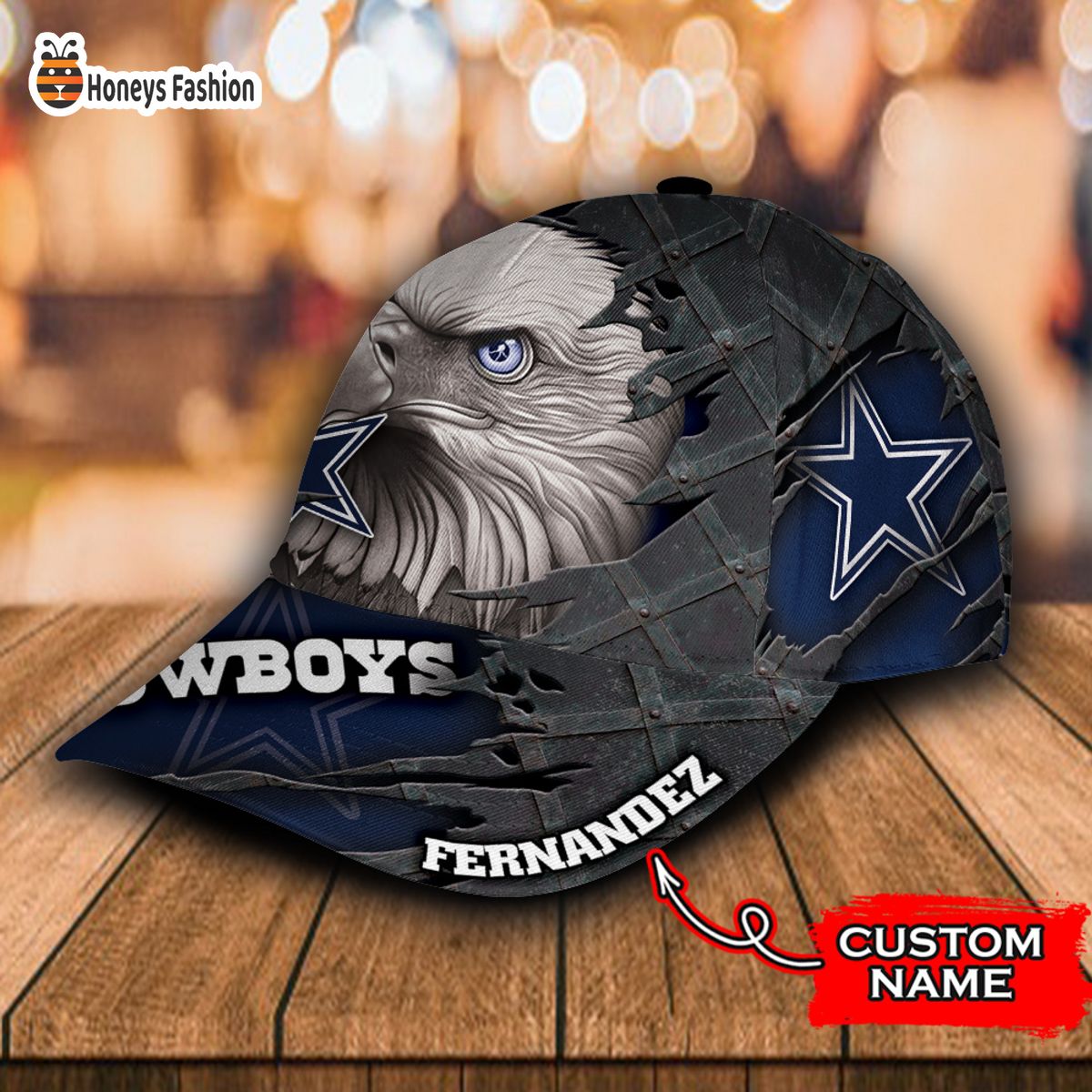Dallas Cowboys NFL Eagle Custom Name Classic Cap