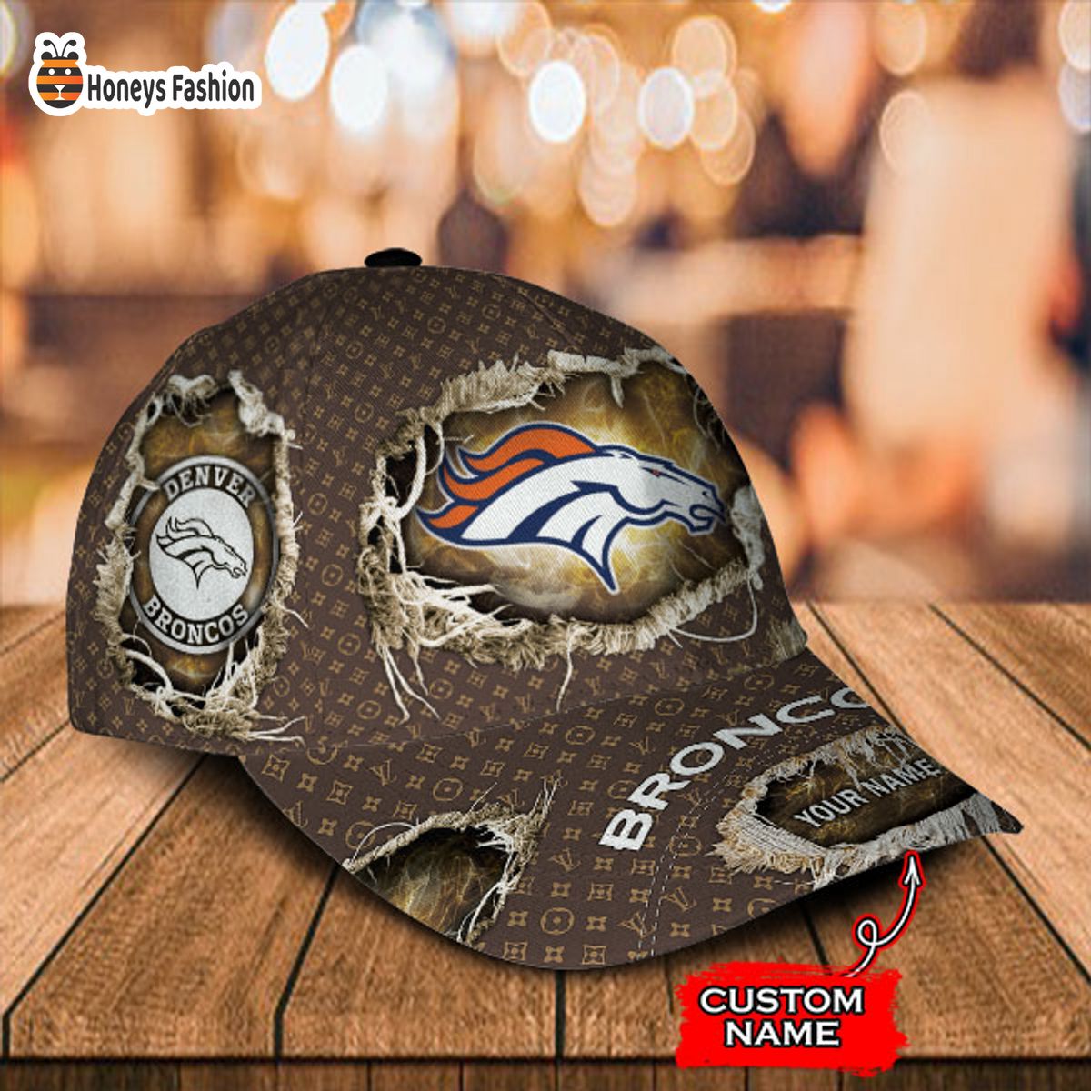 Denver Broncos LV Louis Vuitton Custom Name Classic Cap