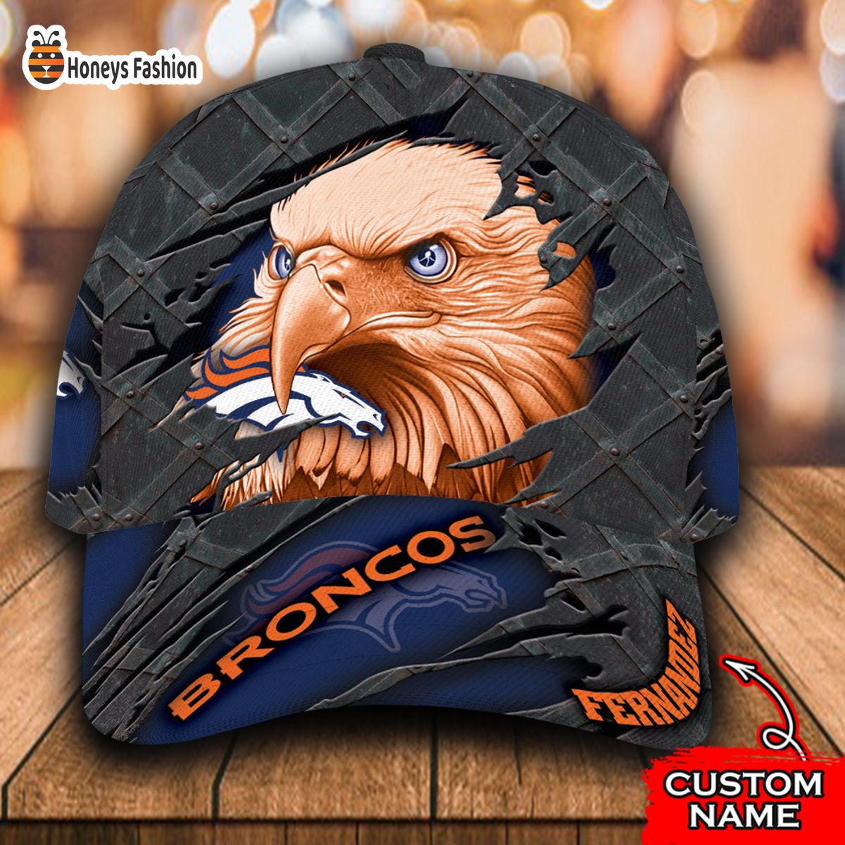 Denver Broncos NFL Eagle Custom Name Classic Cap