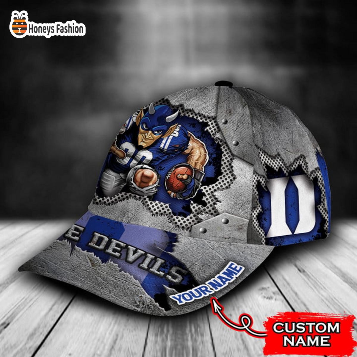 Duke Blue Devils mascot custom name classic cap
