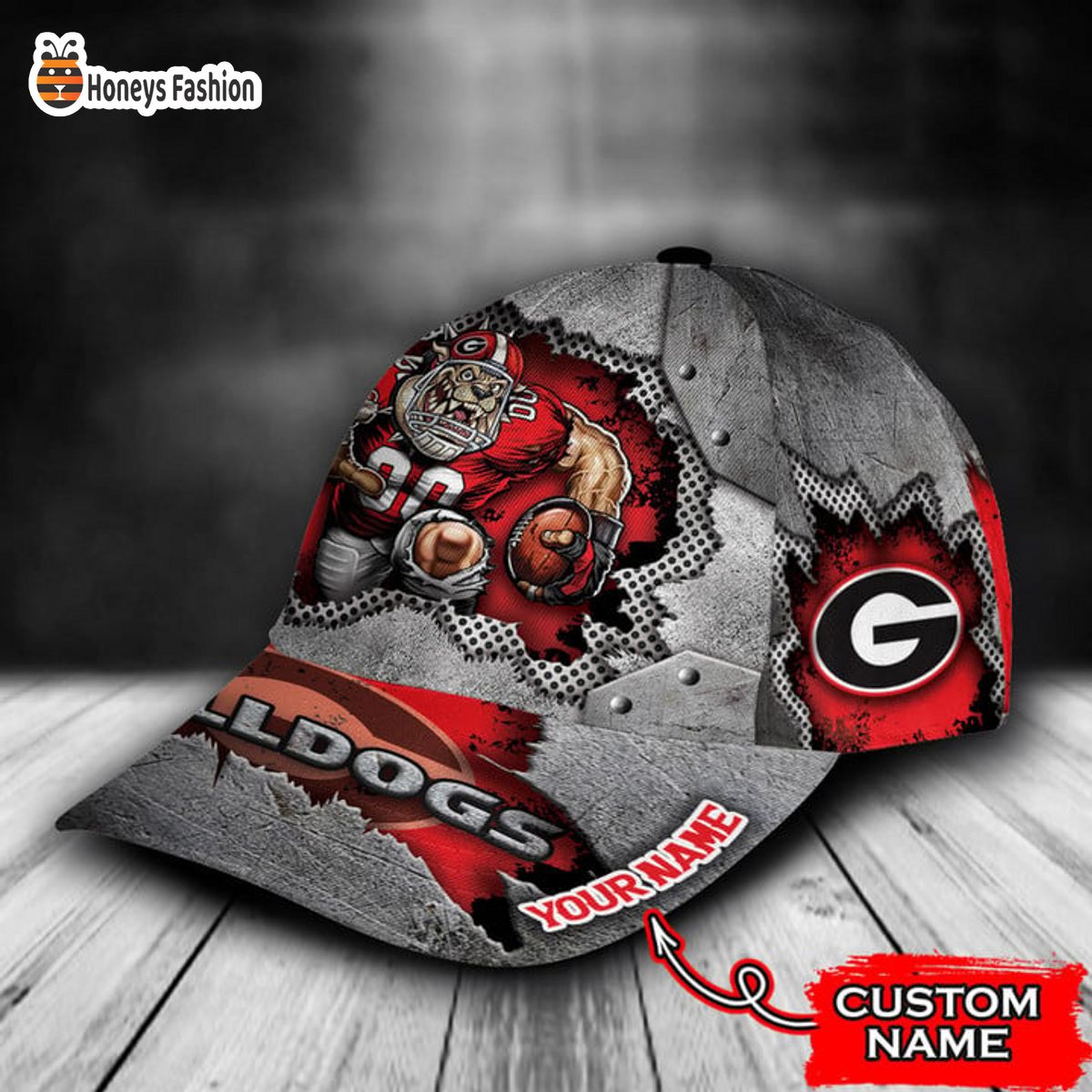 Georgia Bulldogs mascot custom name classic cap