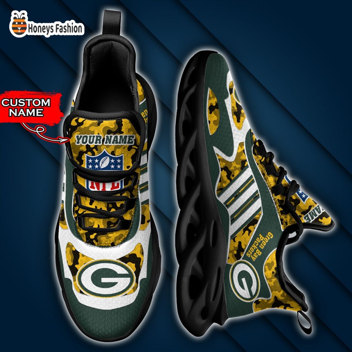 Green Bay Packers NFL Adidas Personalized Max Soul Shoes